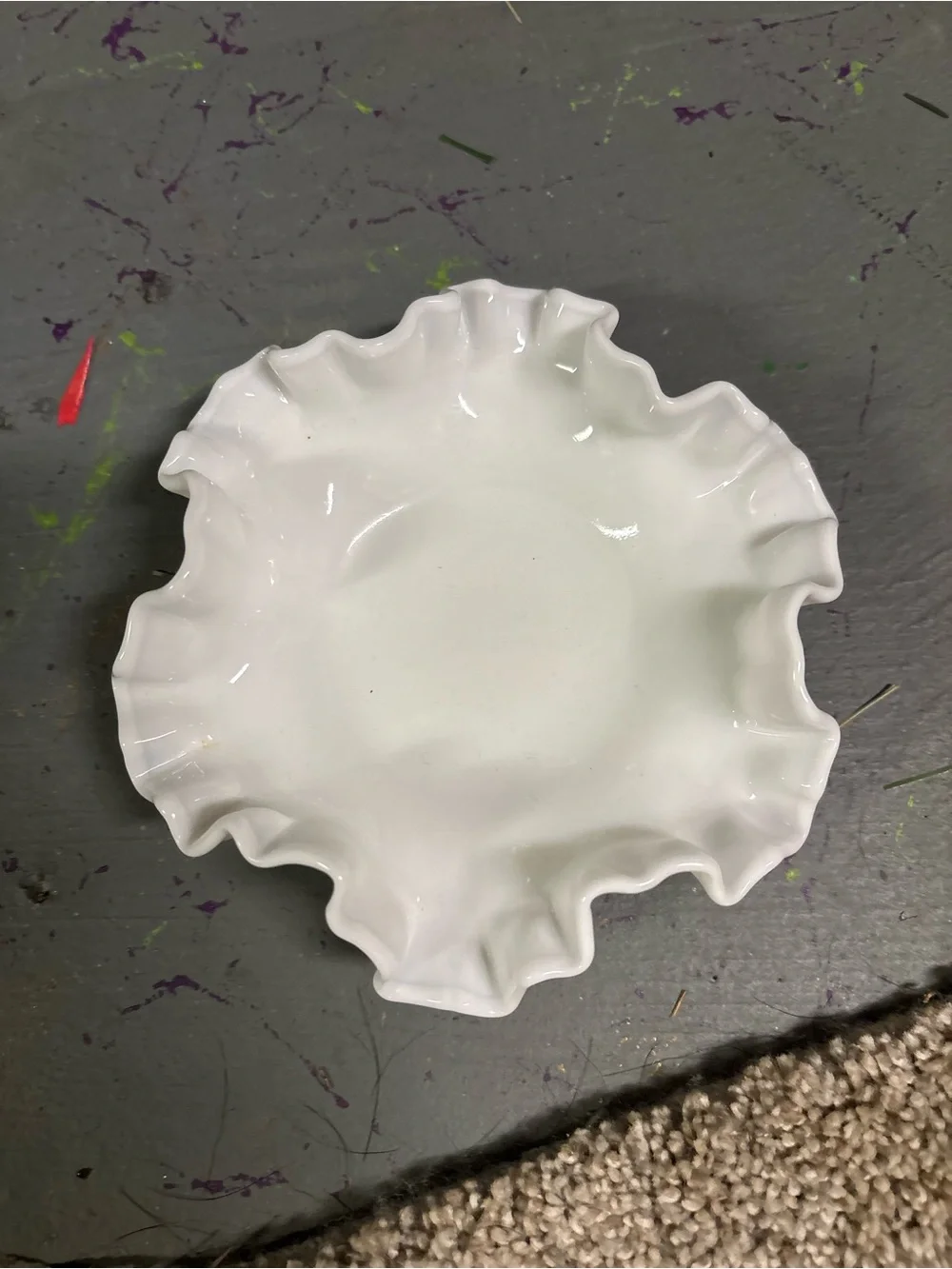 White Ruffled Ceramic Serving bowls & vase - Elegant Home Dining